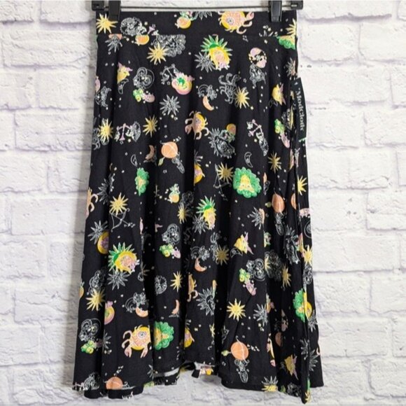 Modcloth Excellence Attained Knit A-Line Skirt S NEW Black Astrology Zodiac - Picture 3 of 6